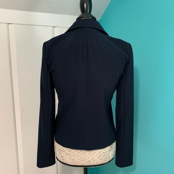 ANN TAYLOR Very Dark Blue Military Style Blazer - Picture 3 of 7